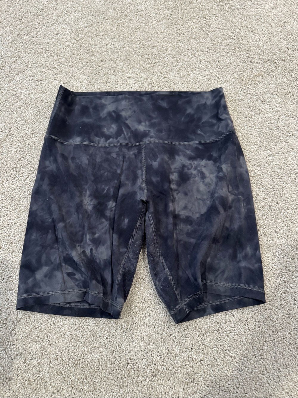lululemon athletica Black Tie-Dye High-Rise Bike Shorts